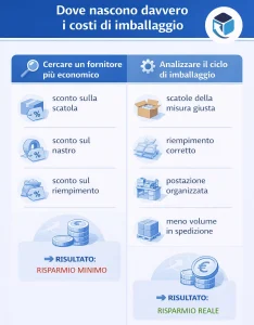 riduzione costi imballaggio aziendale