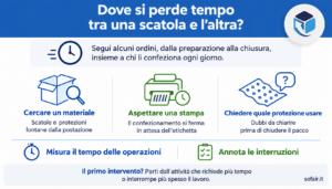 dove si perde tempo nel confezionamento